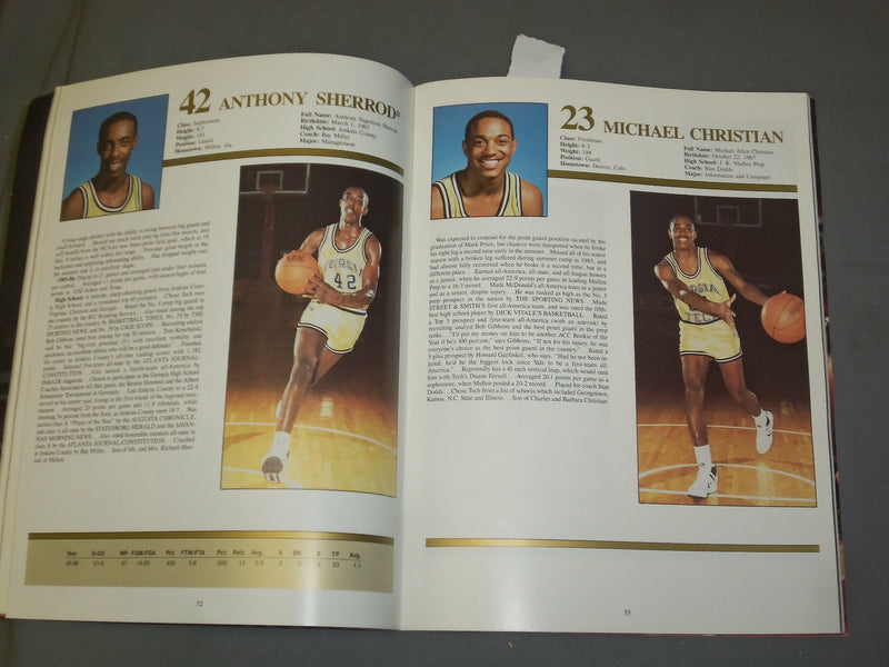 1986-1987 GEORGIA TECH UNIVERSITY BASKETBALL MEDIA GUIDE - 