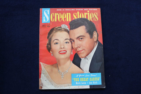 1951 JUNE SCREEN STORIES MAGAZINE - ANN BLYTH & MARIO LANZA COVER - E 12811