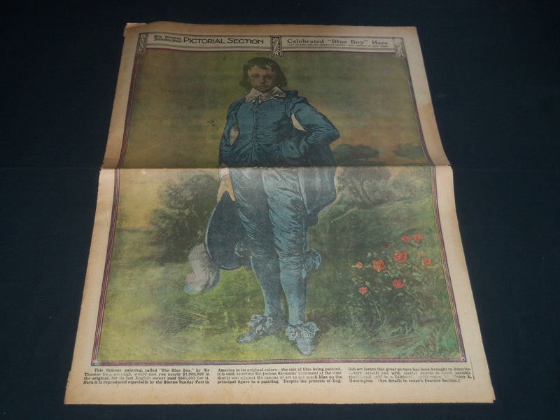 1922 MARCH 5 BOSTON SUNDAY POST PICTORIAL - BLUE BOY - PRINCE OF WALES - NP 3882