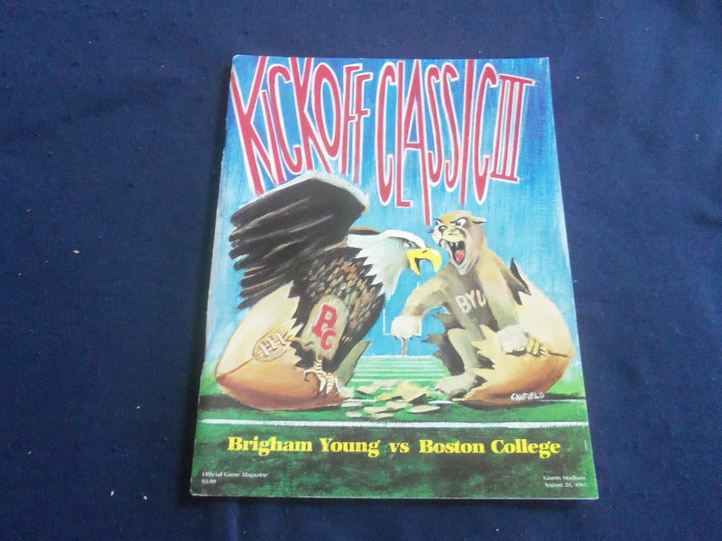 1985 AUG 29 KICKOFF CLASSIC PROGRAM - BRIGHAM YOUNG VS BOSTON COLLEGE - ST 659B