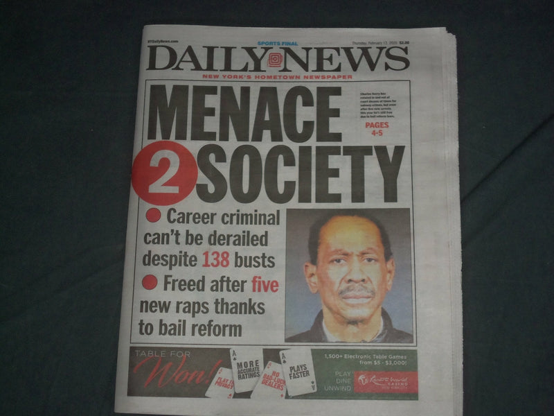 2020 FEBRUARY 13 NEW YORK DAILY NEWS NEWSPAPER - YANKEES SOUND OFF ON ASTROS