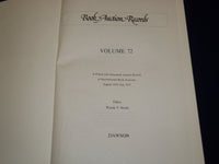 1974-1979 BOOK AUCTION RECORDS LOT OF 6 VOLUMES 72-76 + GENERAL INDEX - KD 3173