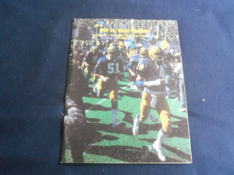 1982 OCT 2 FOOTBALL PROGRAM - UNIV OF PITTSBURGH VS WEST VIRGINIA UNIV- SP 4686P