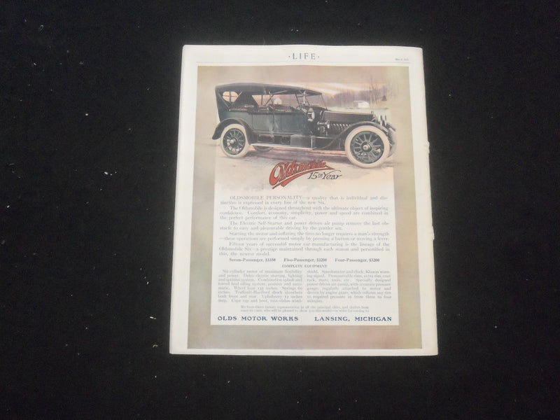1913 MAY 8 LIFE MAGAZINE - THE INTRUDER - L 757O