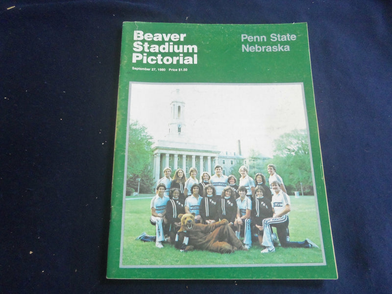 1980 SEPTEMBER 27 PENN STATE UNIV VS UNIV OF NEBRASKA FOOTBALL PROGRAM -ST 5882O