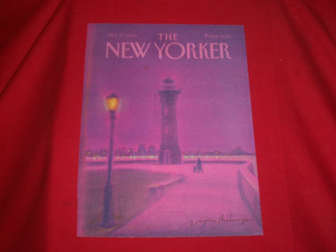 1986 OCTOBER 27 NEW YORKER MAGAZINE FRONT COVER ONLY - GREAT ART FOR FRAMING