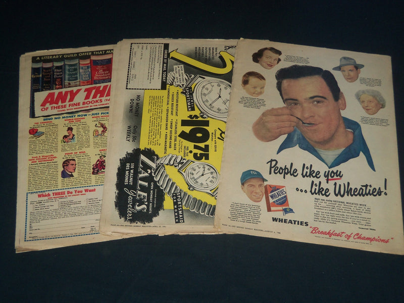 1950-1951 DES MOINES SUNDAY REGISTER PICTURE MAGAZINES LOT OF 3 - NP 3793