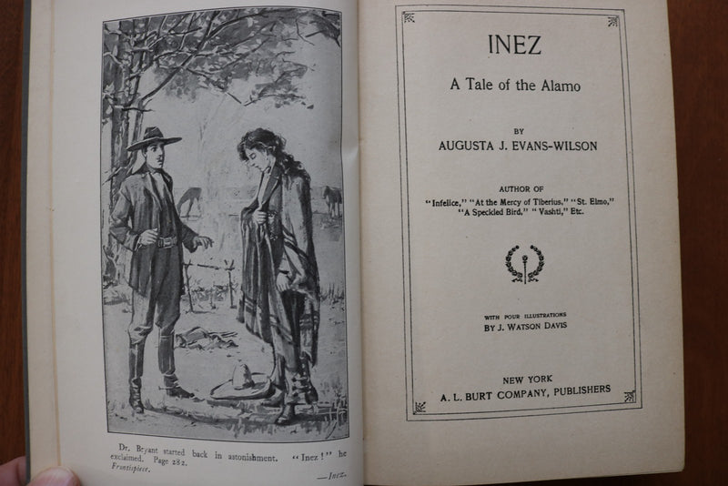 1900'S INEZ HARDCOVER BOOK BY AUGUSTA EVANS WILSON - KD 9614