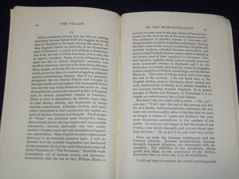 1916 THE VILLIAM OF THE WORLD TRAGEDY BY WILLIAM ARCHER - MOLLENDORF - J 7434