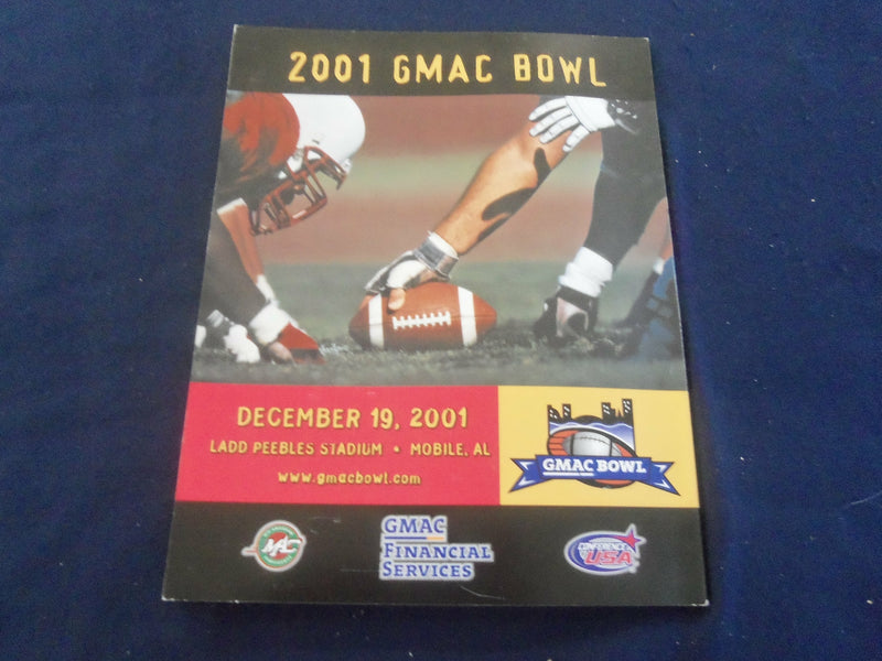 2001 DECEMBER 19 GMAC BOWL PROGRAM - MARSHALL VS. EAST CAROLINA - ST 5005B
