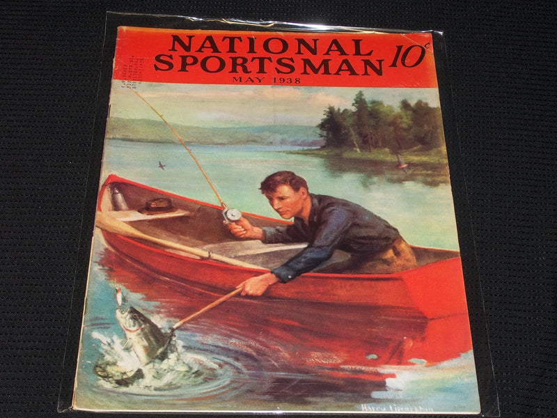 1938 MAY NATIONAL SPORTSMAN MAGAZINE NICE ILLUSTRATED FRONT COVER - E 74