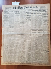 1917 NOVEMBER 17 NEW YORK TIMES - COWDRAY LEAVES BRITISH CABINET - NT 8071