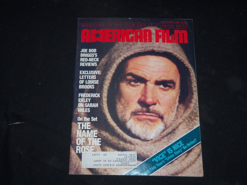 1986 SEPTEMBER AMERICAN FILM MAGAZINE - SEAN CONNERY COVER - B 35