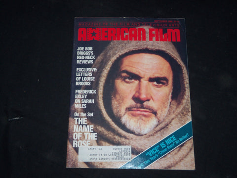 1986 SEPTEMBER AMERICAN FILM MAGAZINE - SEAN CONNERY COVER - B 35