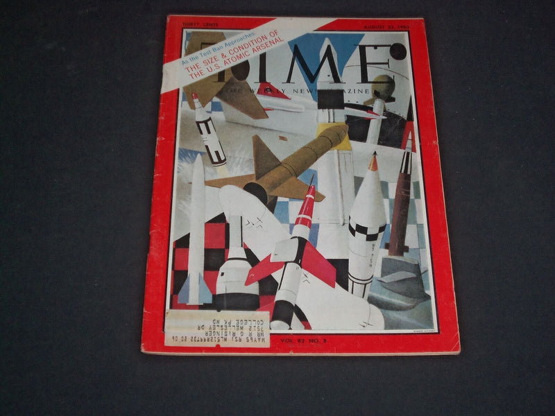 1963 AUGUST 23 TIME MAGAZINE - U.S. ATOMIC ARSENAL - T 1943