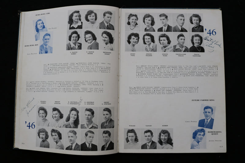 1946 TOM TOM OWEGO FREE ACADEMY YEARBOOK - OWEGO NEW YORK - HARDCOVER - YB 3482