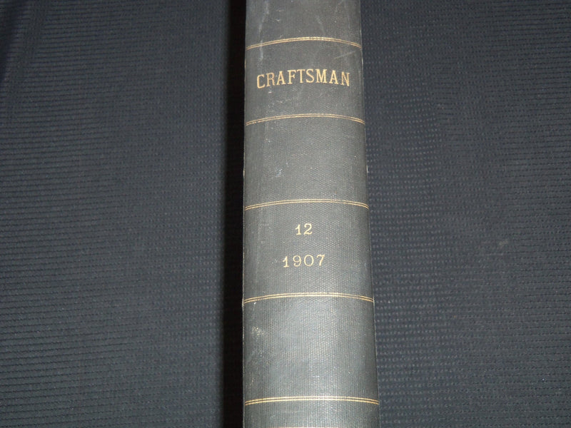 1907 APRIL-1909 SEPTEMBER THE CRAFTSMAN MAGAZINE BOUND VOLUME - KD 7894