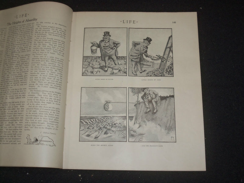 1913 JULY 24 LIFE MAGAZINE - WILLIAM STUBBS! WHAT WOULD YOUR FATHER SAY- ST 6487