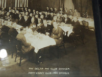 1923 PHI DELTA PHI CLUB DINNER - ARMY - NAVY CLUB FRAMED PHOTO - 14 1/2x11- #214