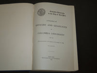 1916 COLUMBIA UNIVERSITY CATALOGUE OF GRADUATES 16TH EDITION VOLUME - KD 1891