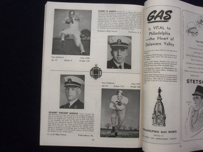 1956 DECEMBER 1 ARMY-NAVY FOOTBALL PROGRAM-MUNICIPAL STADIUM PHILADELPHIA- K 126