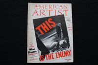 1942 DECEMBER AMERICAN ARTIST MAGAZINE - THIS IS THE ENEMY COVER - SP 4183L