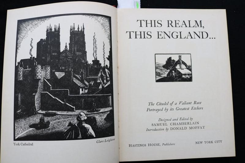 1941 THIS REALM - THIS ENGLAND HARDCOVER BOOK BY SAMUEL CHAMBERLAIN - KD 9463