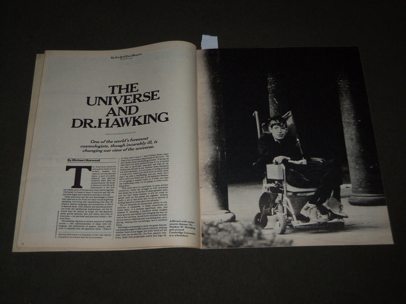 1983 JANUARY 23 NEW YORK TIMES MAGAZINE SECTION - STEPHEN HAWKING COVER - J 3068