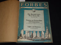 1923 APRIL 14-SEPTEMBER 29 FORBES MAGAZINE BOUND VOLUME - NICE ADS - R 10D
