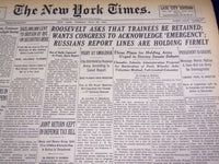 1941 JULY 22 NEW YORK TIMES - ROOSEVELT ASKS TRAINERS BE RETAINED - NT 1361