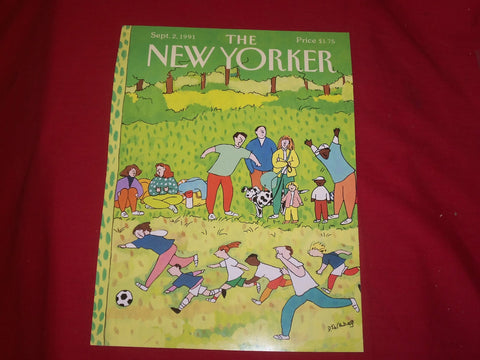1991 SEPTEMBER 2 NEW YORKER MAGAZINE FRONT COVER ONLY - GREAT ART FOR FRAMING
