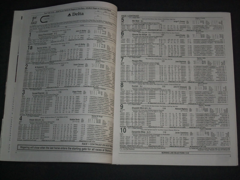 2012 JUNE 8 134TH RUNNING OF THE BELMONT STAKES PROGRAM - B 6464