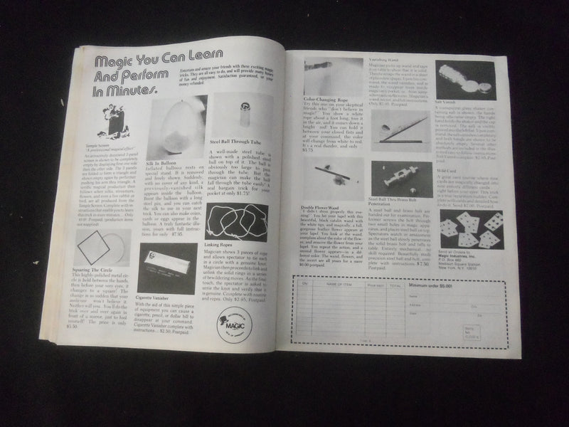 1976 MARCH THE MAGIC MAGAZINE - MAGIC TRICKS, STORIES & PHOTOS - B 1181ZA