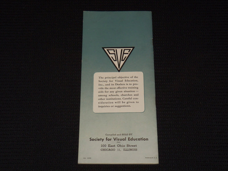 1940'S S. V. E LIBRARY OF KODACHROMES - THE ARTS SECTION - VISUAL EDU. - J 7963