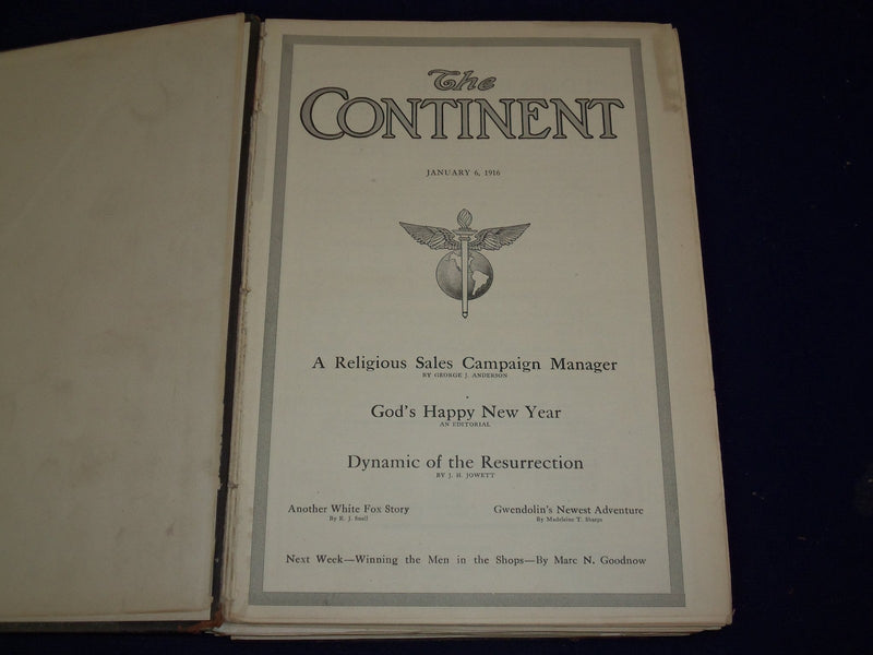 1918 JAN-JUNE THE CONTINENT MAGAZINE BOUND VOLUME - GREAT ARTICLES - KD 1460