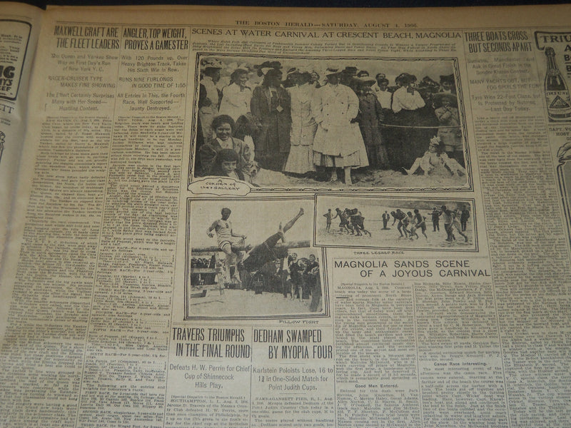 1906 AUGUST 4 THE BOSTON HERALD - BRYAN MAY HAVE TO FIGHT HEARST - BH 115
