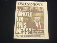 2020 OCTOBER 14 NEW YORK DAILY NEWS NEWSPAPER - N.Y. JETS CUT LE'VEON BELL