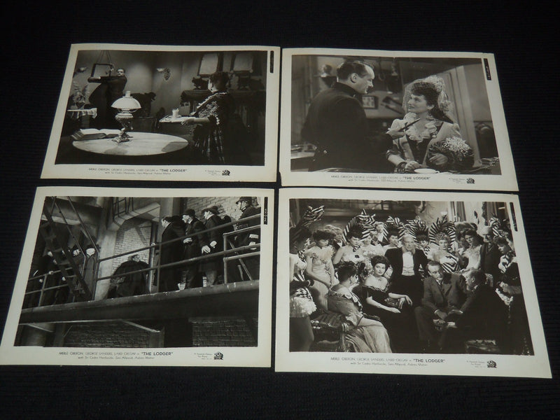 THE LODGER MOVIE STILLS - SANDERS - OBERON - LOT OF 7 PHOTOS - 8x10 - #91A