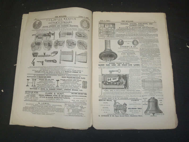 1865 APRIL 1 THE BUILDER ARCHITECT MAGAZINE - ILLUSTRATIONS - ST 415I