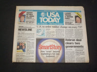 1997 JANUARY 16 USA TODAY NEWSPAPER -HEBRON DEAL CLEARS TWO GOVERNMENTS- NP 7844
