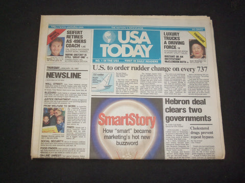 1997 JANUARY 16 USA TODAY NEWSPAPER -HEBRON DEAL CLEARS TWO GOVERNMENTS- NP 7844