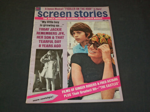 1971 DECEMBER SCREEN STORIES MAGAZINE - JACKIE KENNEDY AND JFK JR. - SP 8219