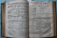 1852 JULY-DECEMBER THE LITERARY WORLD BOUND VOLUME - HAWTHORNE-WEBSTER - KD 9719