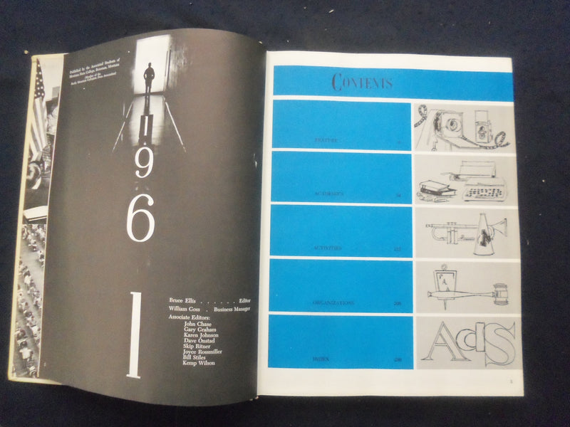1961 MONTANAN MONTANA STATE UNIVERSITY YEARBOOK - BOZEMAN, MONTANA - YB 3299