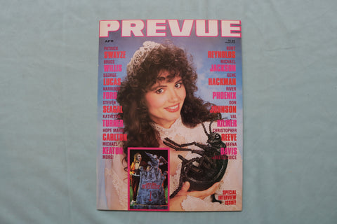 1988 APRIL-JUNE PREVUE MAGAZINE - GEENA DAVIS COVER - E 19772