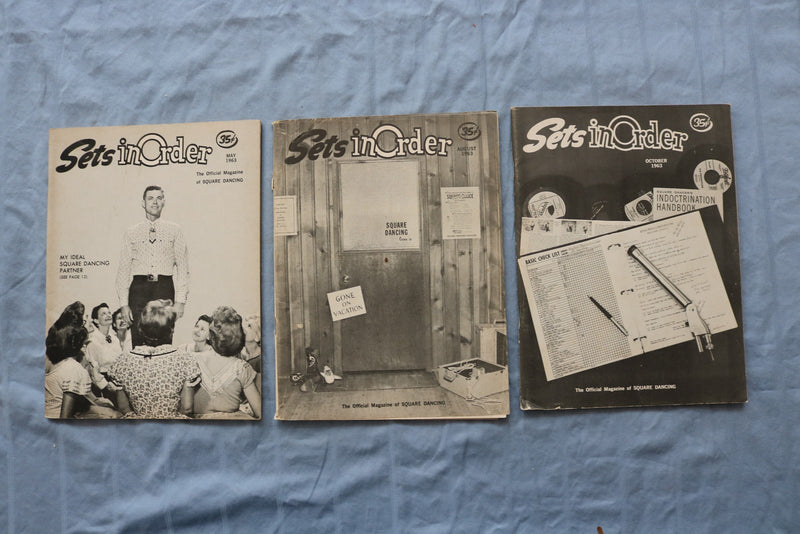 1961-1963 SETS IN ORDER - SQUARE DANCING - MAGAZINE - LOT OF 15 - O 3877