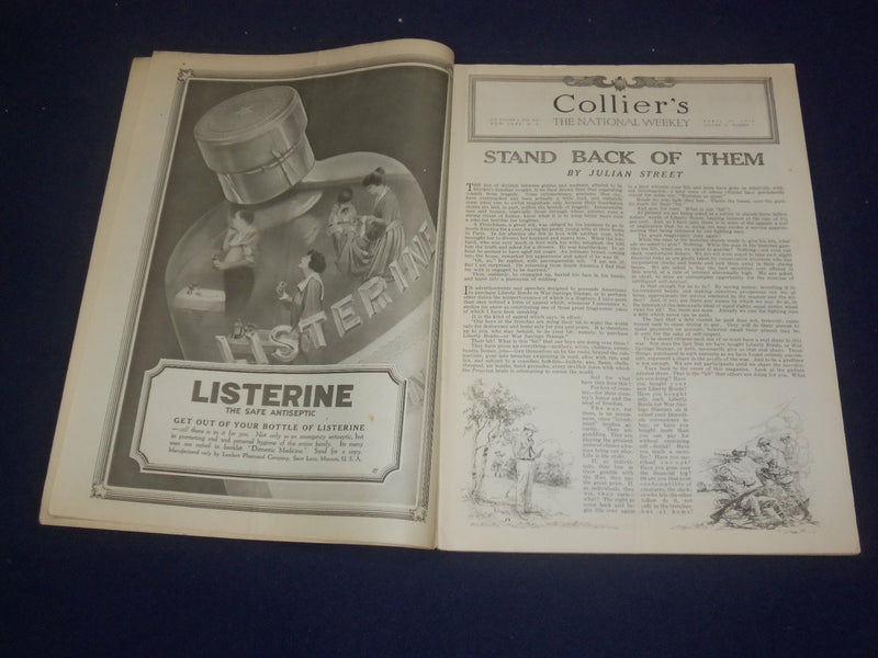 1918 APRIL 20 COLLIER'S MAGAZINE - STAND BACK OF THEM - ST 6731