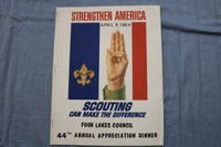 1964 APR 9 STRENGTHEN AMERICA FOUR LAKES COUNCIL DINNER PROGRAMS-LOT OF 3-K 3217