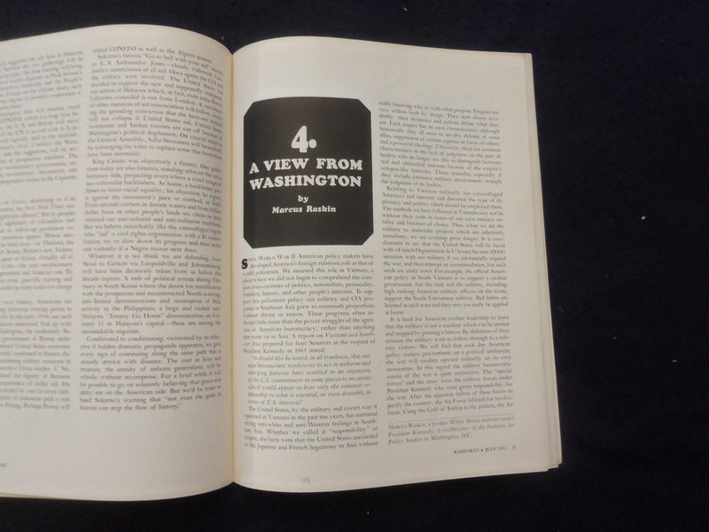 1965 JULY RAMPARTS MAGAZINE - THE VIETNAM LOBBY - SP 5540G