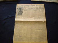 1940 AUGUST 10 GREENSBORO DAILY NEWS NEWSPAPER - DEMOCRACY IN PERIL - NP 6028